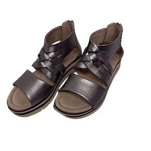 Salvia Aida Women's Pewter Sandals Leather Size-EU37 NIB